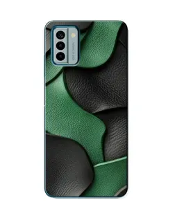 Чехол для Nokia G22 с картинкой «Зеленые кожаные волны»