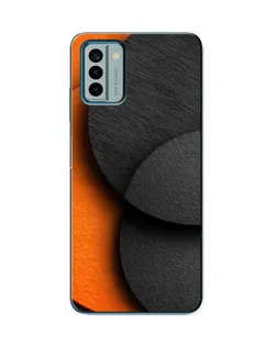Чехол для Nokia G22 с картинкой «Геометрия оранжевых кругов»