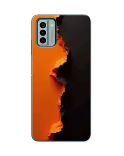 Чехол для Nokia G22 с картинкой «Оранжевый разлом»