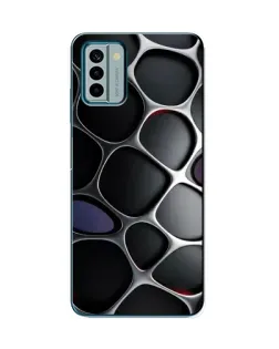 Чехол для Nokia G22 с картинкой «Объемная темная решетка»