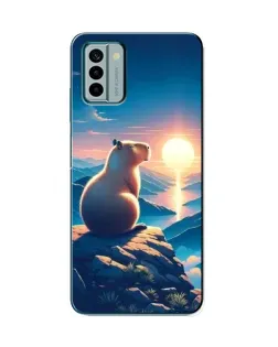 Чохол для Nokia G22 з картинкою «Захід сонця з капібарою»