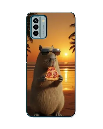 Чохол для Nokia G22 з картинкою «Капібара з піцою»