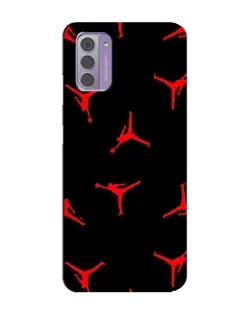 Чехол для Nokia G42 с картинкой «Jordan Red Pattern»