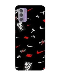 Чехол для Nokia G42 с картинкой «Nike Mix Pattern»