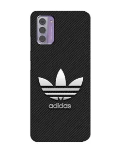 Чехол для Nokia G42 с картинкой «Adidas Карбоновая текстура»