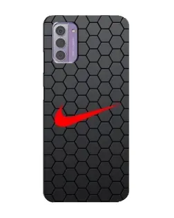 Чехол для Nokia G42 с картинкой «Nike — карбоновая сетка»