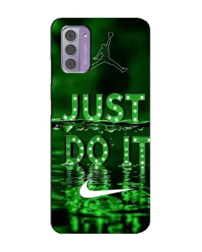 Чехол для Nokia G42 с картинкой «Зеленый неоновый Nike»