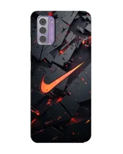 Чехол для Nokia G42 с картинкой «Nike — эффект разломов»
