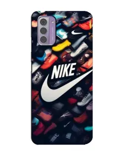 Чехол для Nokia G42 с картинкой «Коллекция кроссовок Nike»