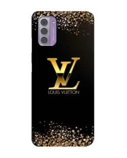 Чехол для Nokia G42 с картинкой «LV — золотые искры»