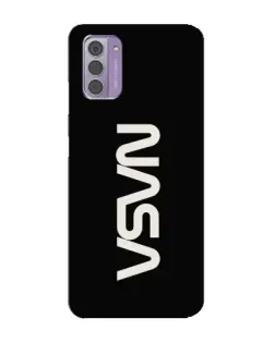 Чехол для Nokia G42 с картинкой «NASA — вертикальный логотип»
