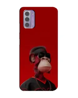 Чехол для Nokia G42 с картинкой «Bored Ape в красном»