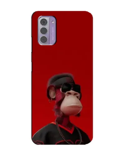 Чехол для Nokia G42 с картинкой «Bored Ape в красном»