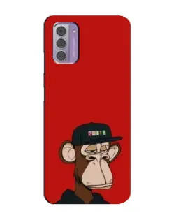 Чехол для Nokia G42 с картинкой «Bored Ape — красный фон»