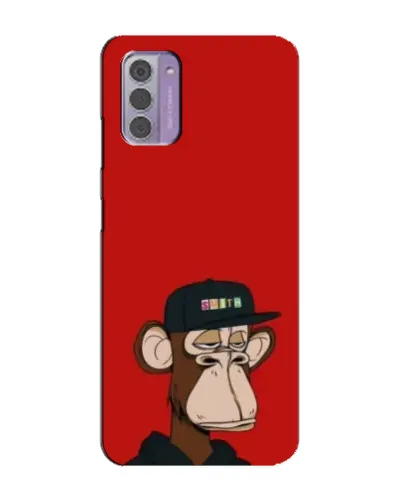 Чехол для Nokia G42 с картинкой «Bored Ape — красный фон»