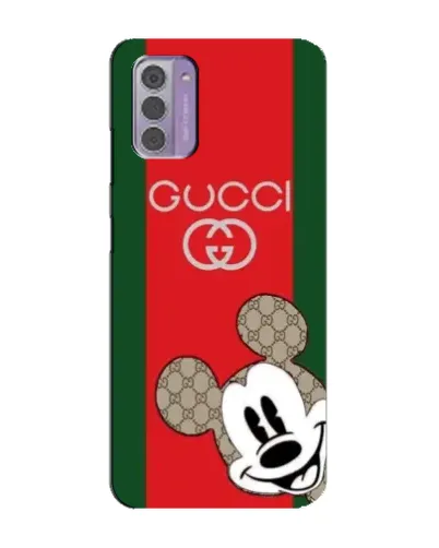 Чехол для Nokia G42 с картинкой «Gucci — полосы и Микки»