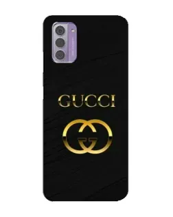 Чехол для Nokia G42 с картинкой «Золотой логотип Gucci»