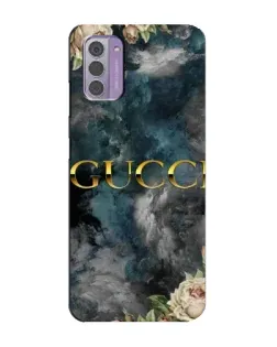 Чехол для Nokia G42 с картинкой «Абстрактные цветы Gucci»
