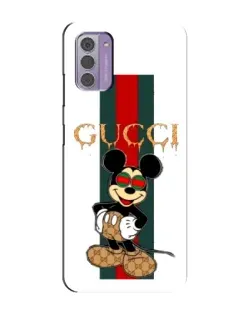 Чехол для Nokia G42 с картинкой «Микки Маус Gucci — полосы»