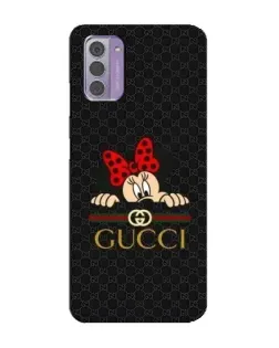 Чехол для Nokia G42 с картинкой «Минни Маус Gucci — черный»