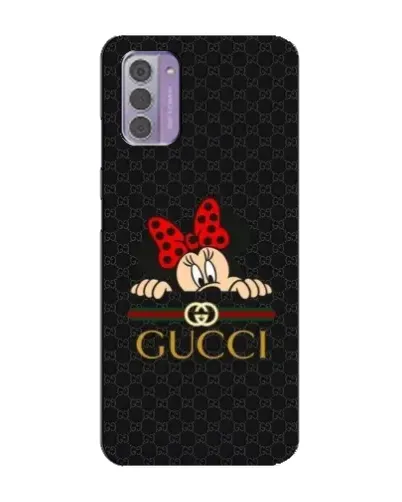 Чехол для Nokia G42 с картинкой «Минни Маус Gucci — черный»