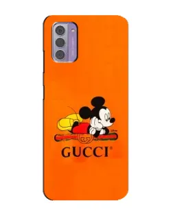 Чехол для Nokia G42 с картинкой «Микки Маус Gucci — оранж»