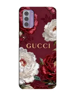 Чехол для Nokia G42 с картинкой «Gucci — бордовые розы»