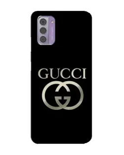 Чехол для Nokia G42 с картинкой «Gucci — золото на черном»