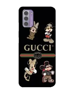 Чехол для Nokia G42 с картинкой «Gucci — герои Disney и монограмма»