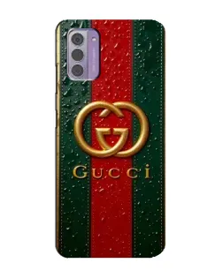 Чехол для Nokia G42 с картинкой «Gucci — фирменная полоса и золото»