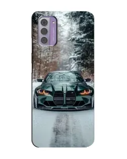 Чохол для Nokia G42 з картинкою «BMW у зимовому лісі»