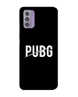 Чехол для Nokia G42 с картинкой «PUBG — белый логотип»