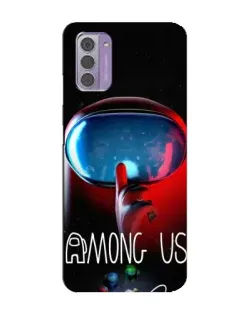 Чехол для Nokia G42 с картинкой «Красный импостер — макро»