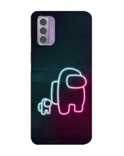 Чехол для Nokia G42 с картинкой «Among Us неон-арт»