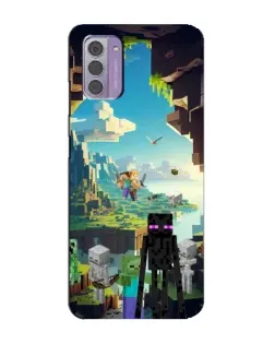 Чехол для Nokia G42 с картинкой «Эндермен в лесу»