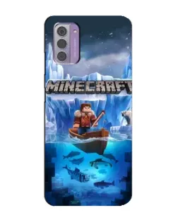 Чехол для Nokia G42 с картинкой «Minecraft ледяной мир»