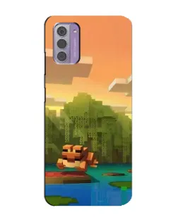 Чехол для Nokia G42 с картинкой «Майнкрафт закат солнца»