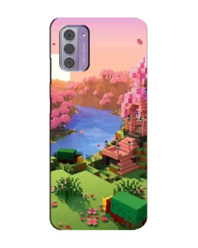Чехол для Nokia G42 с картинкой «Розовое дерево Minecraft»