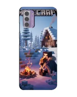 Чехол для Nokia G42 с картинкой «Зимний Minecraft»