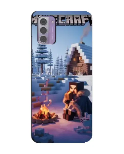 Чехол для Nokia G42 с картинкой «Зимний Minecraft»