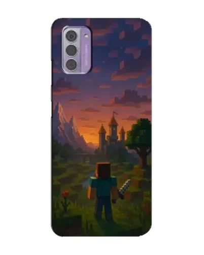 Чехол для Nokia G42 с картинкой «Стив у башни»