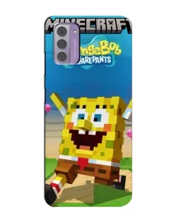 Чехол для Nokia G42 с картинкой «Губка Боб Minecraft»
