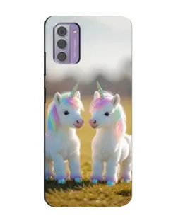 Чехол для Nokia G42 с картинкой «Пара единорогов»
