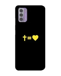 Чехол для Nokia G42 с картинкой «Сердце и Крест»