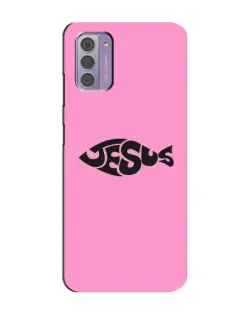 Чехол для Nokia G42 с картинкой «Розовый символ  Jesus»
