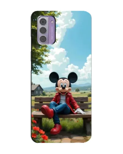 Чехол для Nokia G42 с картинкой «Микки на скамейке»