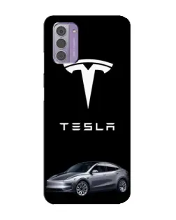 Чехол для Nokia G42 с картинкой «Tesla Model Y»