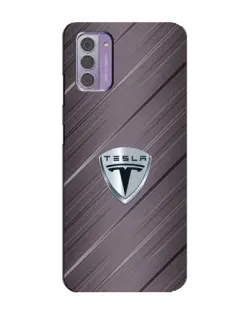 Чехол для Nokia G42 с картинкой «Металлическая текстура Tesla»