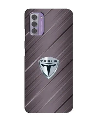 Чехол для Nokia G42 с картинкой «Металлическая текстура Tesla»