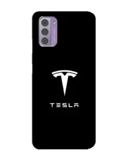 Чехол для Nokia G42 с картинкой «Tesla White Logo»